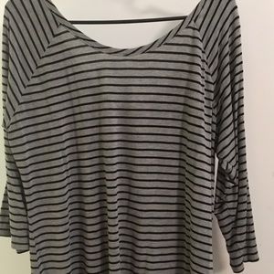 3/4 Sleeve Boatneck Lowback Tee